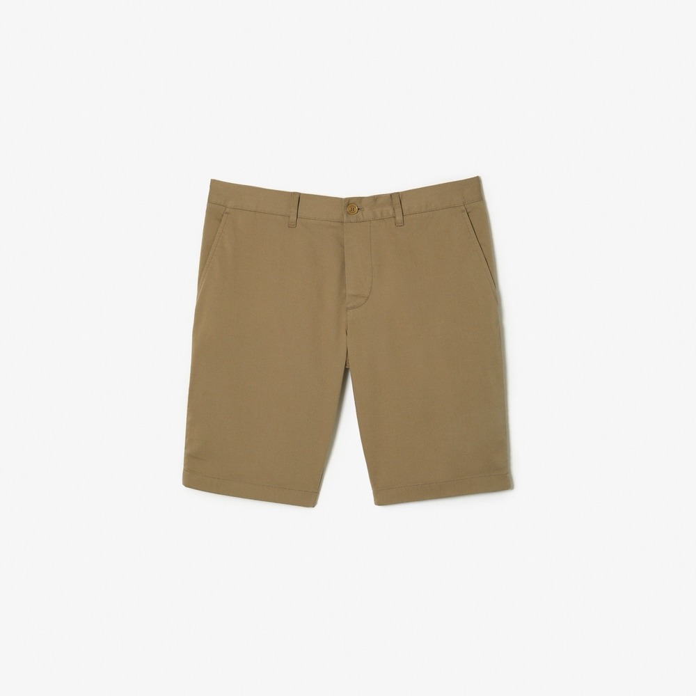 Lacoste Gabardine Shorts Men's 36 Beige Slim Fit Slash Pockets Mid-Rise Outdoor - Picture 5 of 16